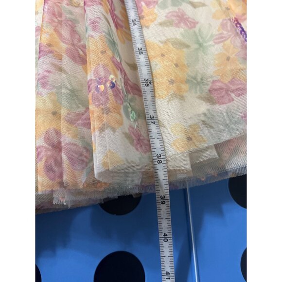 Jessakae Posy Petal Floral Ruffle Midi Dress Yellow Multicolor Size Small - Picture 14 of 15